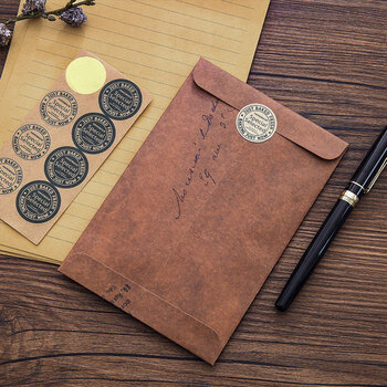 狮洛德 中国风A5信纸套装情书复古牛皮纸日式浪漫套装5信封16信纸