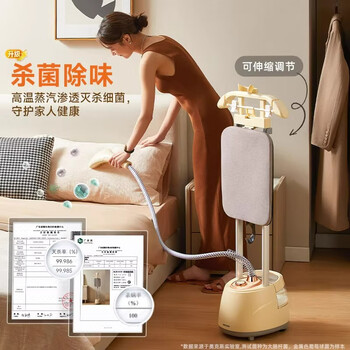奥克斯（AUX）立式挂烫机40g/min超大蒸汽2.3L水箱家用蒸汽熨烫机电熨斗大功率平挂两用双杆服装店熨衣机AGS-798