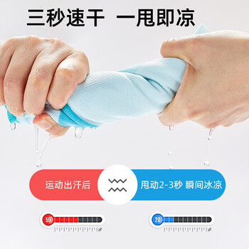 川崎(KAWASAKI)冷感运动毛巾健身凉爽吸汗速干印花冰感毛巾KTW-861冰蓝 川崎(KAWASAKI)冷感运动毛巾健身凉爽吸汗速干印花冰感毛巾KTW-861冰蓝