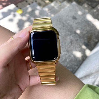 iwatch8/7苹果手表applewatch6表带金属不锈钢链气质