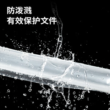 得力（deli）10只A4透明文件袋 斜纹印花按扣档案袋资料袋票据文件保护 学生试卷收纳袋 学习用品 8308AS-10