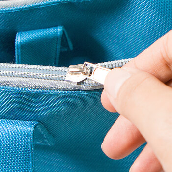 金得利A3/8K帆布袋美术袋学习袋补习袋小学生手提袋拎书袋初中生补课包帆布包美术包考试袋蓝色DC1921