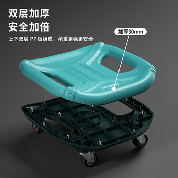 PROIRON腹肌盘 滑盘滑行板健腹轮男女四轮腹部健身器材蓝色腹肌盘+跪垫