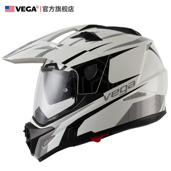 绿野客美国vega摩托车头盔双镜片公路越野拉力全盔机车长途摩旅男女