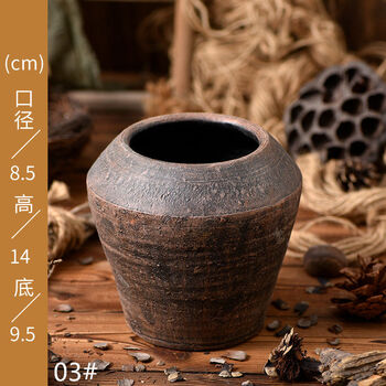 花盆花瓶多肉花器古典陶器复古陶罐水培插花干花陶土老桩客厅3 水培版 图片价格品牌报价 京东