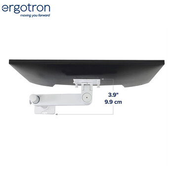 爱格升（Ergotron）NX显示器支架电脑支架桌面升降显示器支架臂免打孔34英寸显示器增高架45-669-216白色