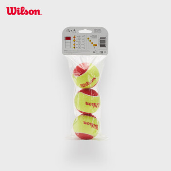 Wilson威尔胜儿童青少年训练网球 低压耐磨网球3只装 Wilson威尔胜儿童青少年训练网球 低压耐磨网球3只装