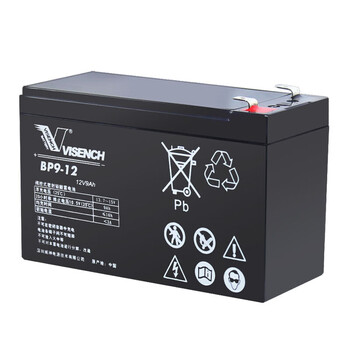 VISENCH威神BP9-12 ups电源电池免维护铅酸蓄电池12V9AH 门禁用报警主机安防电梯玩具车通用型