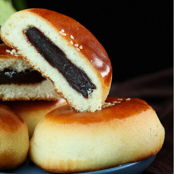 传统蛋清饼休闲小零食批发便宜各种各样早餐学生豆沙鲜花绿豆 豆沙味
