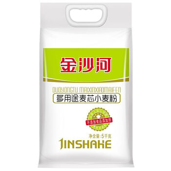 金沙河面粉家庭多用途小麦粉麦芯粉包子馒头多用途高筋面粉5kg战略储备家庭应急食物10斤多用途麦芯小麦粉 图片价格品牌报价 京东