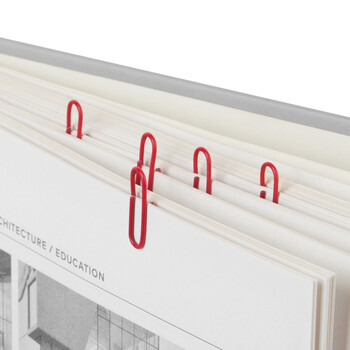 飞兹(fizz)29mm160枚装金属回形针积木盒装不易生锈彩色发票文件曲别针财会办公用品红色FZ21907 