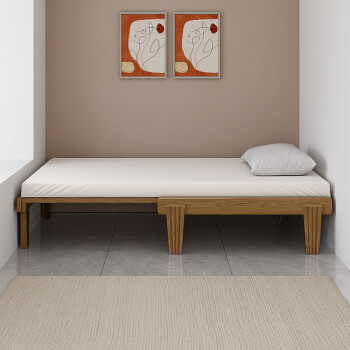 casarano 可伸缩折叠单人沙发床90公分床架子床抽拉小户型全实木沙发