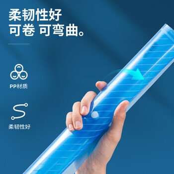 得力（deli）10只A4加厚透明文件袋 按扣资料试卷袋 防水档案袋公文袋 财务票据收纳 办公学生用品5501透明