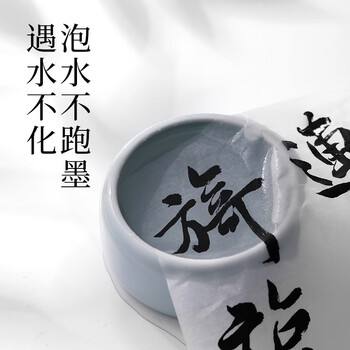得力（deli）一得阁联名墨汁 初学者练习毛笔字墨水墨汁书法专用国画书画练习 墨云练习墨汁250g开学用品