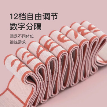 杜威克舞蹈瑜伽弹力带儿童成人拉力绳伸展拉数字分段式训练阻力带12档粉