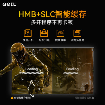 GEIL金邦 1TB SSD固态硬盘 M.2接口(PCIe 4.0 x4)NVMe SSD游戏高性能版 P4H系列 GEIL金邦 1TB SSD固态硬盘 M.2接口(PCIe 4.0 x4)NVMe SSD游戏高性能版 P4H系列