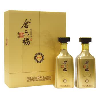 中国福酒金六福50度白酒粮食酿造高度白酒送礼自饮聚餐金六福金韵礼盒