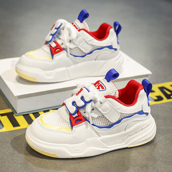 瑷酷酷童鞋女童运动鞋春秋款儿童小白板鞋潮透气网面男女孩学生跑步单