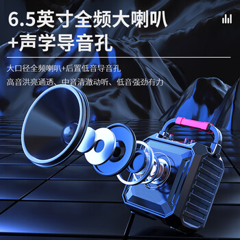 纽曼K220 无线蓝牙音箱广场舞音响户外大音量便携式低音炮家用K歌音乐播放器地摊摆摊收款喇叭 双麦版