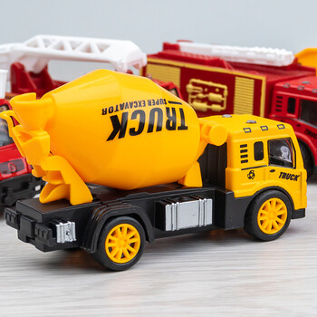 儿童工程车大号搅拌车翻斗车挖掘机卡车消防合金玩具车男孩套装京闪