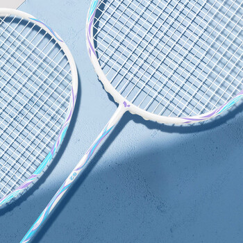 尤迪曼浅色系清新全碳素羽毛球拍4U进攻单拍1支装S2