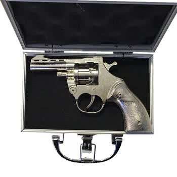 基宇联创7080童年回忆怀旧玩具复古金属砸子纸炮左轮手枪枪皮筋枪道具