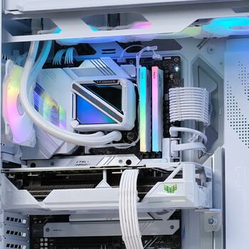 TCOMAS钛钽SJ-A090 240白色 一体式CPU水冷散热器 大冷头加厚冷排风扇ARGB光效 支持intel/AMD