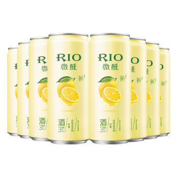 锐澳（RIO）洋酒 预调 鸡尾酒 果酒 微醺系列 3度 柠檬味 330ml*8罐