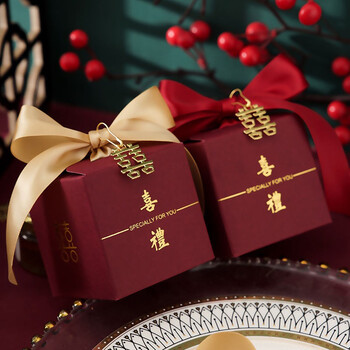 目送喜糖盒中式婚礼结婚礼盒喜糖盒子糖果盒结婚糖盒婚庆用品结婚伴手