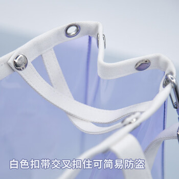 国誉(KOKUYO)透明手提包PVC托特包大容量防泼水书包轻便透明果冻背包补习袋 日落红橙 WSG-KBV12RY
