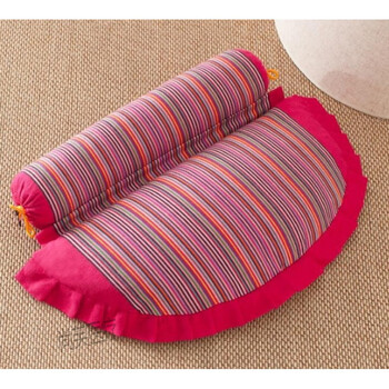 艾草枕头纯艾颈椎护颈枕美容床枕头助睡眠颈椎专用枕头枕芯玫红