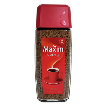 麦馨纯咖啡粒175g韩国进口摩卡原味阿拉比卡纯黑咖啡无添加糖瓶装麦馨