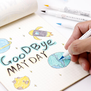 斑马牌(ZEBRA)双头荧光笔 彩虹色手账笔 学生重点划线笔标记笔 Brush柔和色系列 WFT8 柔和柑绿 斑马牌(ZEBRA)双头荧光笔 彩虹色手账笔 学生重点划线笔标记笔 Brush柔和色系列 WFT8 柔和柑绿