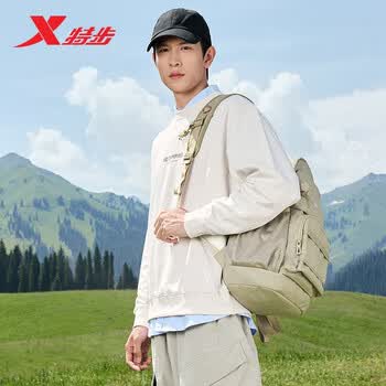 特步小巢背包双肩包大容量旅行防水登山出行初高中学生书包户外轻便