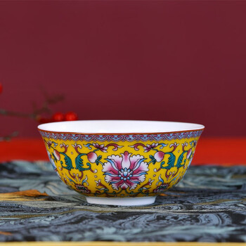 粉彩　茶碗3点 粉彩小碗价格报价行情- 京东