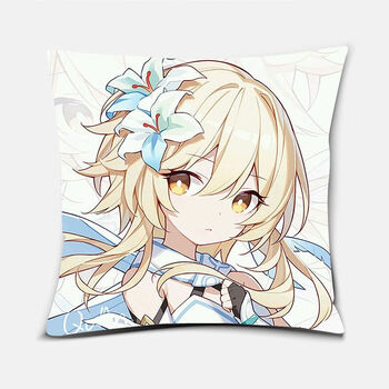 原神周边抱枕二次元动漫甘雨心海胡桃魈可莉雷电双面定制玩偶靠垫 荧