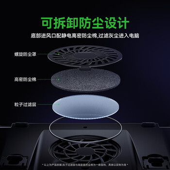 绿巨能（llano）笔记本压风式散热器V10游戏电脑支架底座大风力调速适用联想戴尔外星人拯救者华硕ROG无灯版