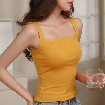 kxke 女式背心夏天背心女生吊带上衣内搭美背内衣外穿免穿文胸带胸垫