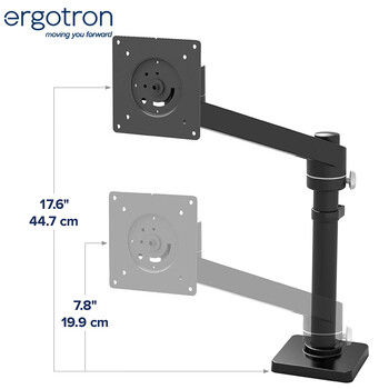 爱格升（Ergotron）NX显示器支架臂笔记本支架桌面升降屏幕支架34英寸显示器增高架（45-669-224）哑光黑
