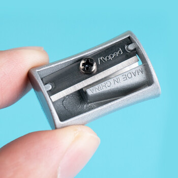 马培德（Maped）单孔合金转笔刀 迷你小号便携铅笔刀 手动铅笔削笔器削笔刀 学生刨笔刀卷笔器 041719CH随机颜色