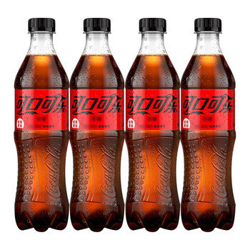可口可乐零度可乐无糖汽水500ml4瓶无糖碳酸饮料