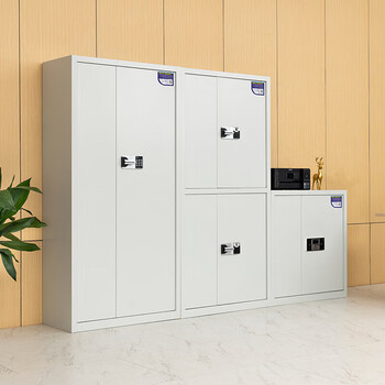 尔迈 保密柜国保密码锁矮柜档案票据柜 灰白色 单节无斗