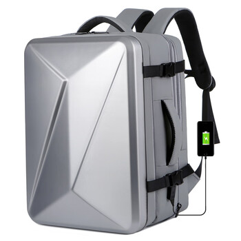 Winpard Backpack 威豹(WINPARD)大容量双肩包硬壳背包时尚书包笔记本电脑包17寸 162浅灰 17寸【图片 价格 品牌 报价】-京东