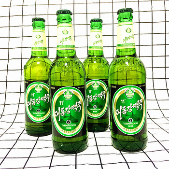 现货 大同江啤酒 金1贵2号 原装进口 澳洲麦芽 朝鲜特产 500ml 黑2号