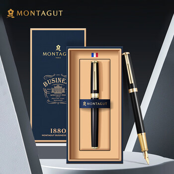 梦特娇（MONTAGUT）【热门商品】钢笔美工笔礼盒套装书法练字墨水笔男女士商务办公高档精致礼物礼遇系列黑色1.0mm