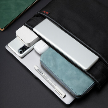 TRNFA TRNFA TN-4005黑色 文件袋/手提帆布公文包 办公收纳用品/双层拉链袋/资料笔插会议培训包