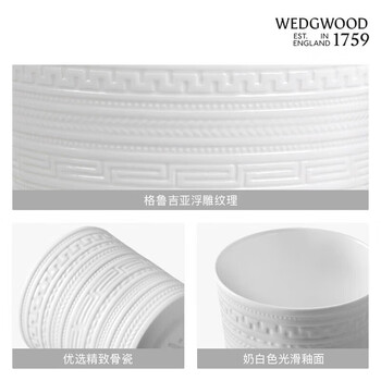 Wedgwood[11.11保价]意大利浮雕马克杯套装骨瓷对杯咖啡杯茶杯2个下午茶
