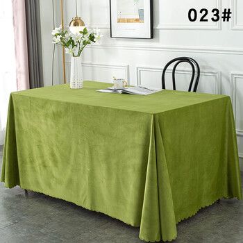 高品质会议桌布办公长方形台布墨绿色绒布桌套梳妆台桌布毛绒绒的 023