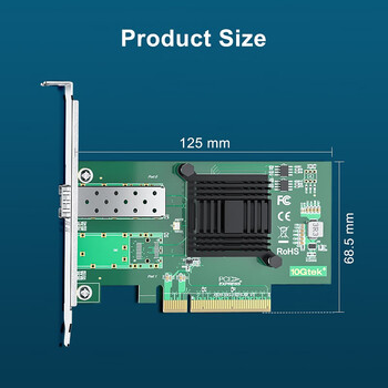 万兆通光电  万兆SFP+网卡 单口 Intel X520-DA1芯片82599EN 10G网卡 含模块（SFP-10G-LR*1只）