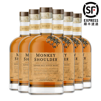 顺丰速运 三只猴子肩上猴子 Monkey Shoulder 洋酒调和纯麦苏格兰威士忌三只猴子700ml 6 图片价格品牌报价 京东